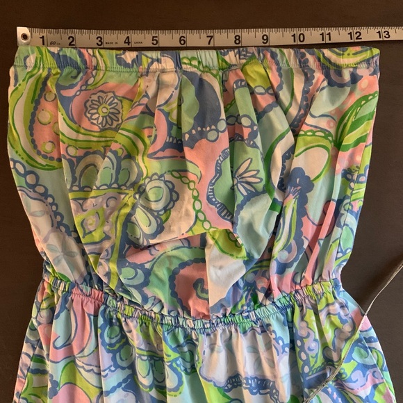 LILLY PULITZER Windsor Strapless Dress Multi Conch Republic 100% Cotton Small - Picture 12 of 13